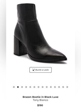 Tony Bianco Black Pointed Block Heel Ankle Boot